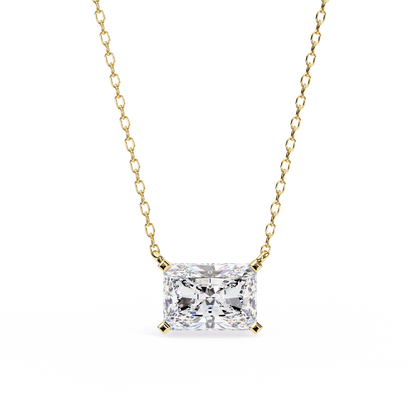 2.00 CT Radiant-Cut Lab-Grown Diamond Solitaire Pendant Necklace in 14K Gold & Platinum