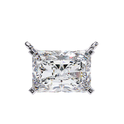 2.00 CT Radiant-Cut Lab-Grown Diamond Solitaire Pendant Necklace in 14K Gold & Platinum