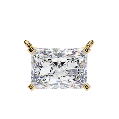 2.00 CT Radiant-Cut Lab-Grown Diamond Solitaire Pendant Necklace in 14K Gold & Platinum