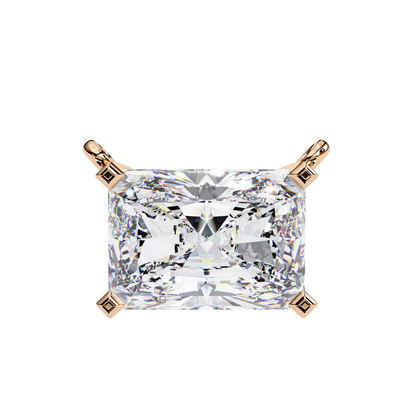 2.00 CT Radiant-Cut Lab-Grown Diamond Solitaire Pendant Necklace in 14K Gold & Platinum