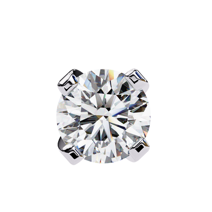 2.57 CTW Round Lab-Grown Diamond Sculpted Four-Prong Stud Earrings in 14K Gold