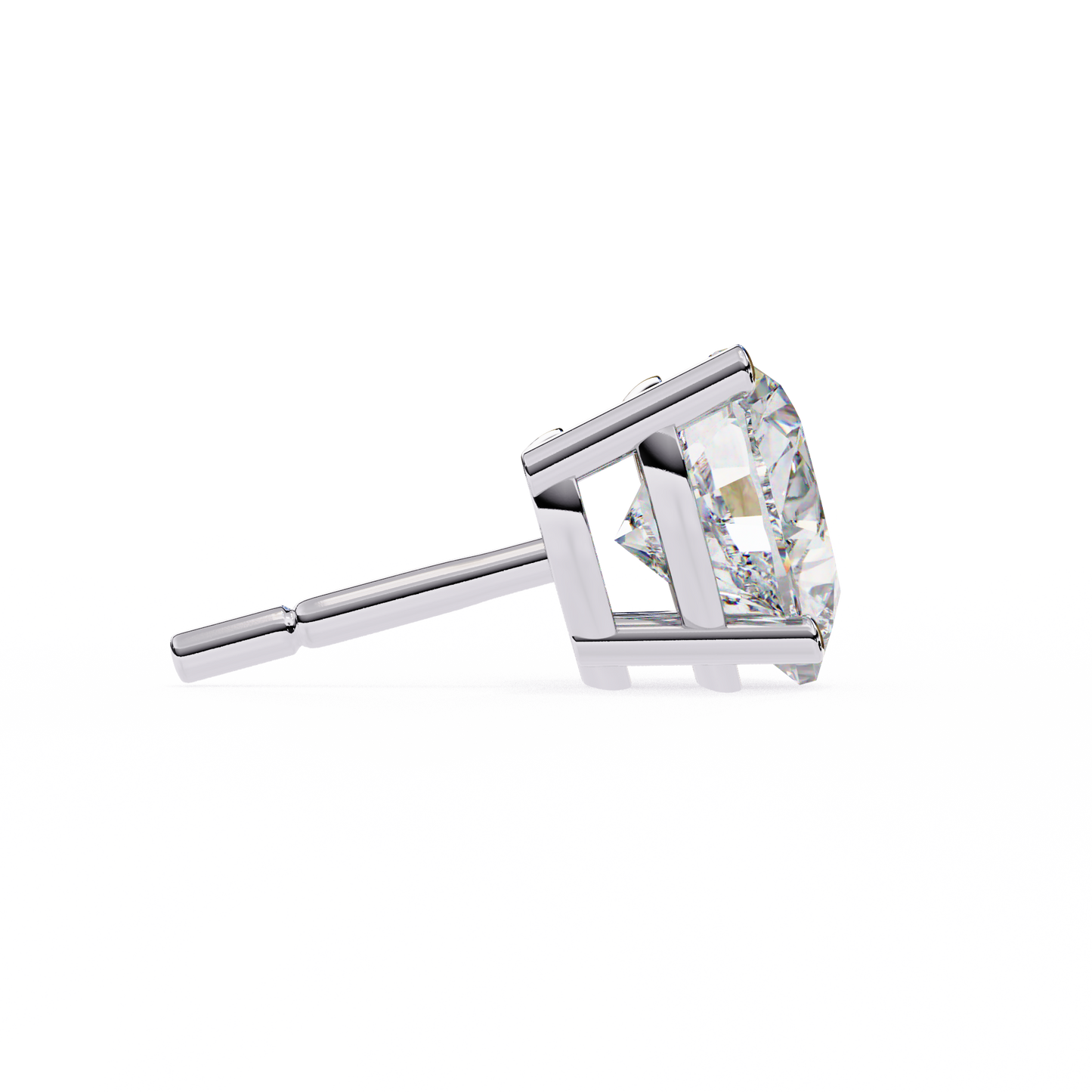 2.43 CTW Heart-Cut Lab-Grown Diamond Stud Earrings in 14K Gold