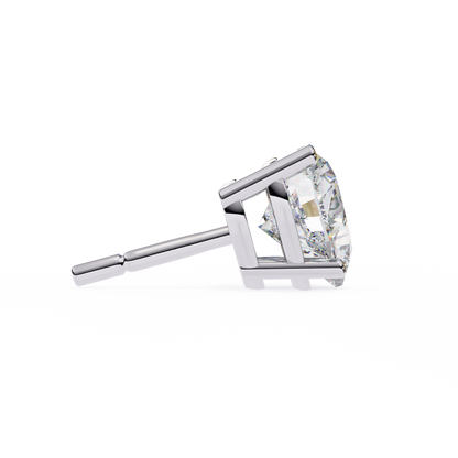 2.43 CTW Heart-Cut Lab-Grown Diamond Stud Earrings in 14K Gold