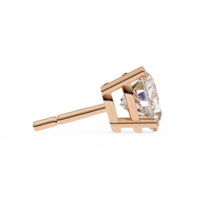 2.43 CTW Heart-Cut Lab-Grown Diamond Stud Earrings in 14K Gold