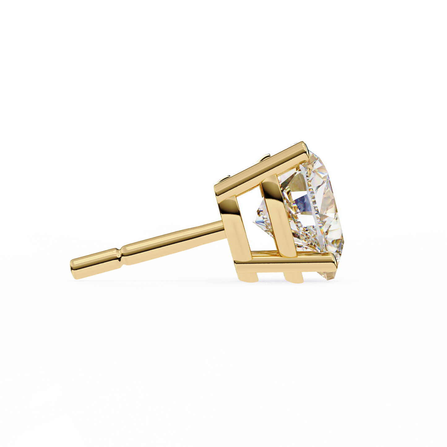 2.43 CTW Heart-Cut Lab-Grown Diamond Stud Earrings in 14K Gold
