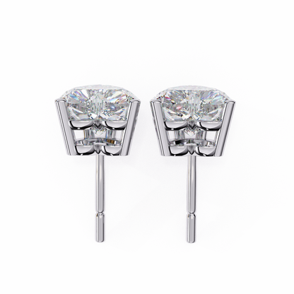 2.43 CTW Heart-Cut Lab-Grown Diamond Stud Earrings in 14K Gold