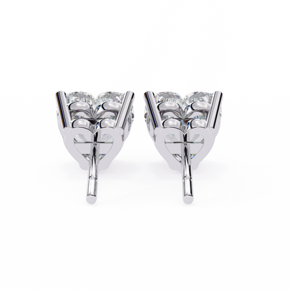 2.43 CTW Heart-Cut Lab-Grown Diamond Stud Earrings in 14K Gold