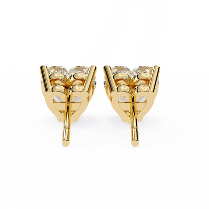 2.43 CTW Heart-Cut Lab-Grown Diamond Stud Earrings in 14K Gold