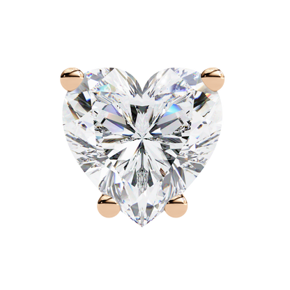 2.43 CTW Heart-Cut Lab-Grown Diamond Stud Earrings in 14K Gold