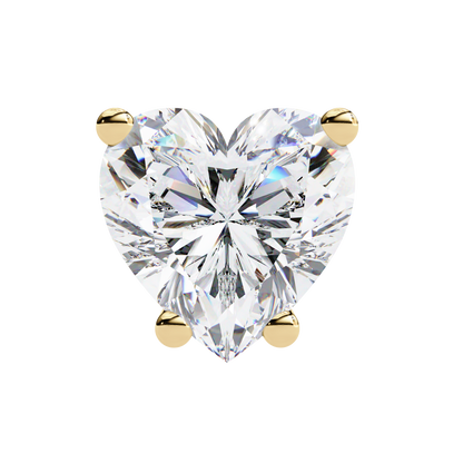 2.43 CTW Heart-Cut Lab-Grown Diamond Stud Earrings in 14K Gold