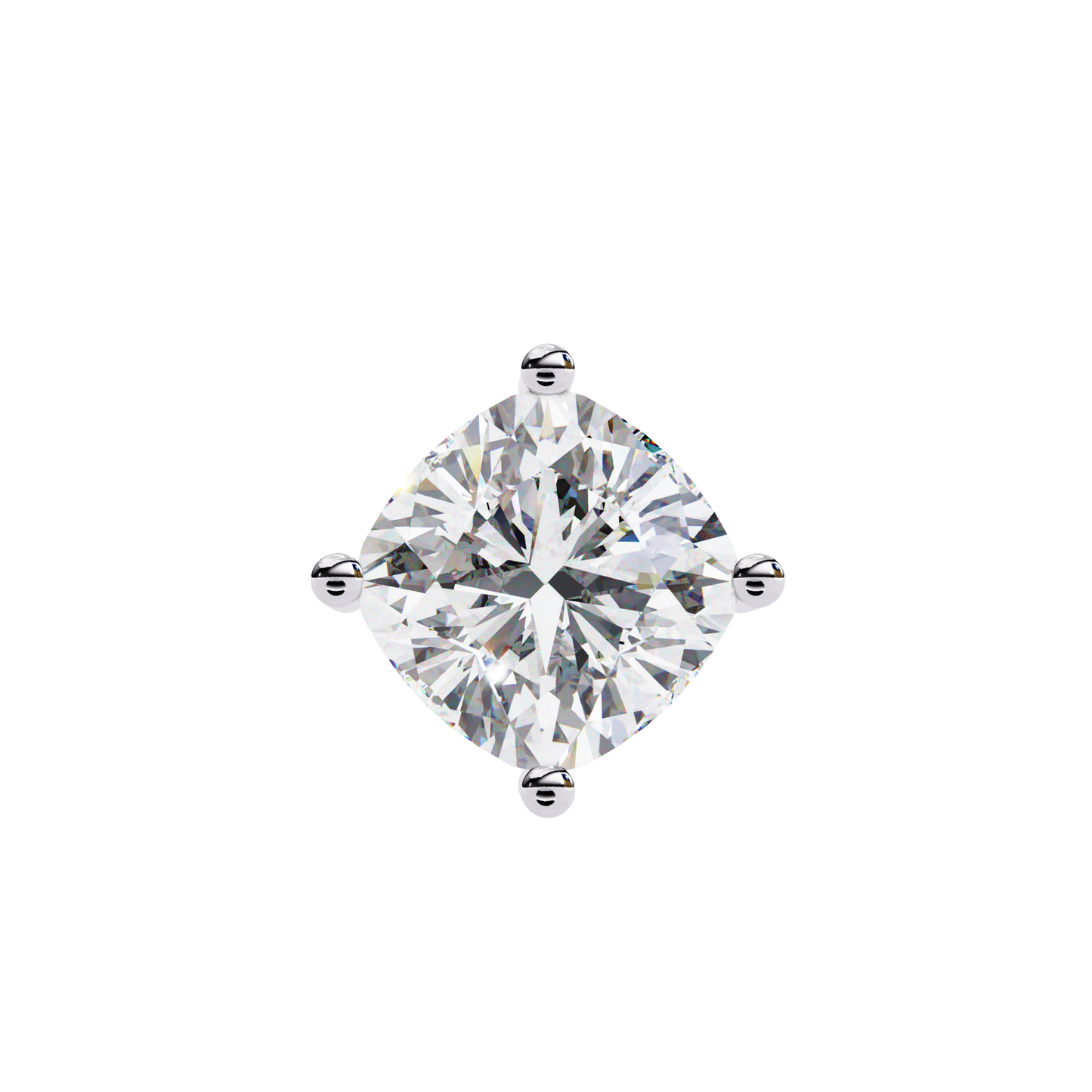 2.30 CT Cushion-Cut Lab-Grown Diamond Solitaire Pendant Necklace in 14K Gold & Platinum