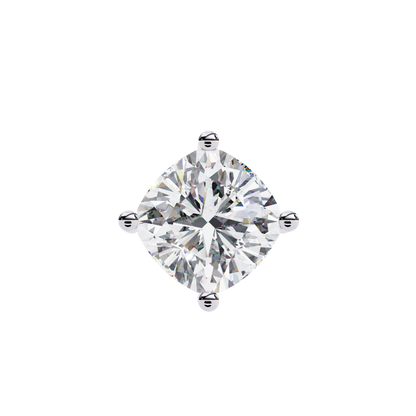 2.30 CT Cushion-Cut Lab-Grown Diamond Solitaire Pendant Necklace in 14K Gold & Platinum