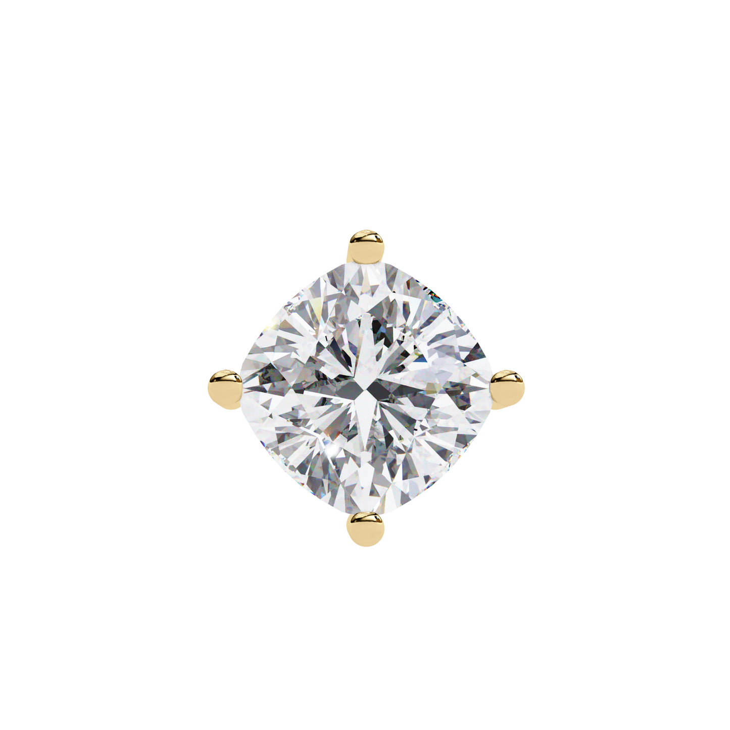 2.30 CT Cushion-Cut Lab-Grown Diamond Solitaire Pendant Necklace in 14K Gold & Platinum