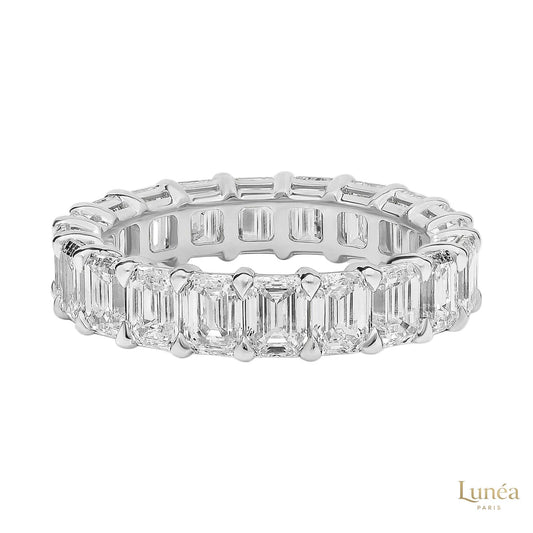 13 Ct. Emerald Cut Lab Diamond Eternity Band