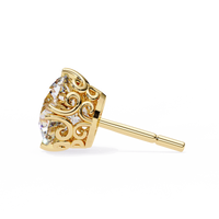 2.57 CTW Round Lab-Grown Diamond Filigree Eight-Prong Stud Earrings in 14K Gold — product image 16