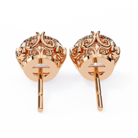 2.57 CTW Round Lab-Grown Diamond Filigree Eight-Prong Stud Earrings in 14K Gold — product image 18