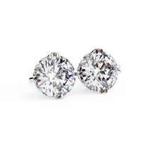 2.57 CTW Round Lab-Grown Diamond Filigree Eight-Prong Stud Earrings in 14K Gold — product image 22