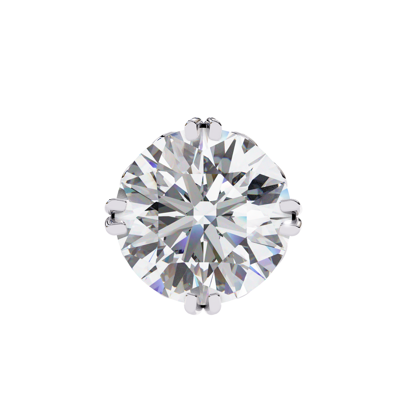 2.57 CTW Round Lab-Grown Diamond Filigree Eight-Prong Stud Earrings in 14K Gold