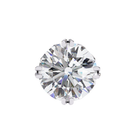 2.57 CTW round lab-grown diamond stud earrings featuring an intricate eight-prong filigree setting in 14K gold.