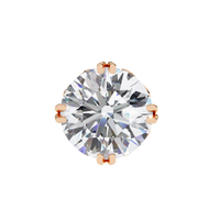 2.57 CTW round lab-grown diamond stud earrings featuring an intricate eight-prong filigree setting in 14K gold.