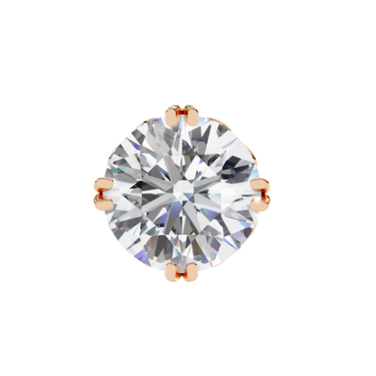 2.57 CTW Round Lab-Grown Diamond Filigree Eight-Prong Stud Earrings in 14K Gold
