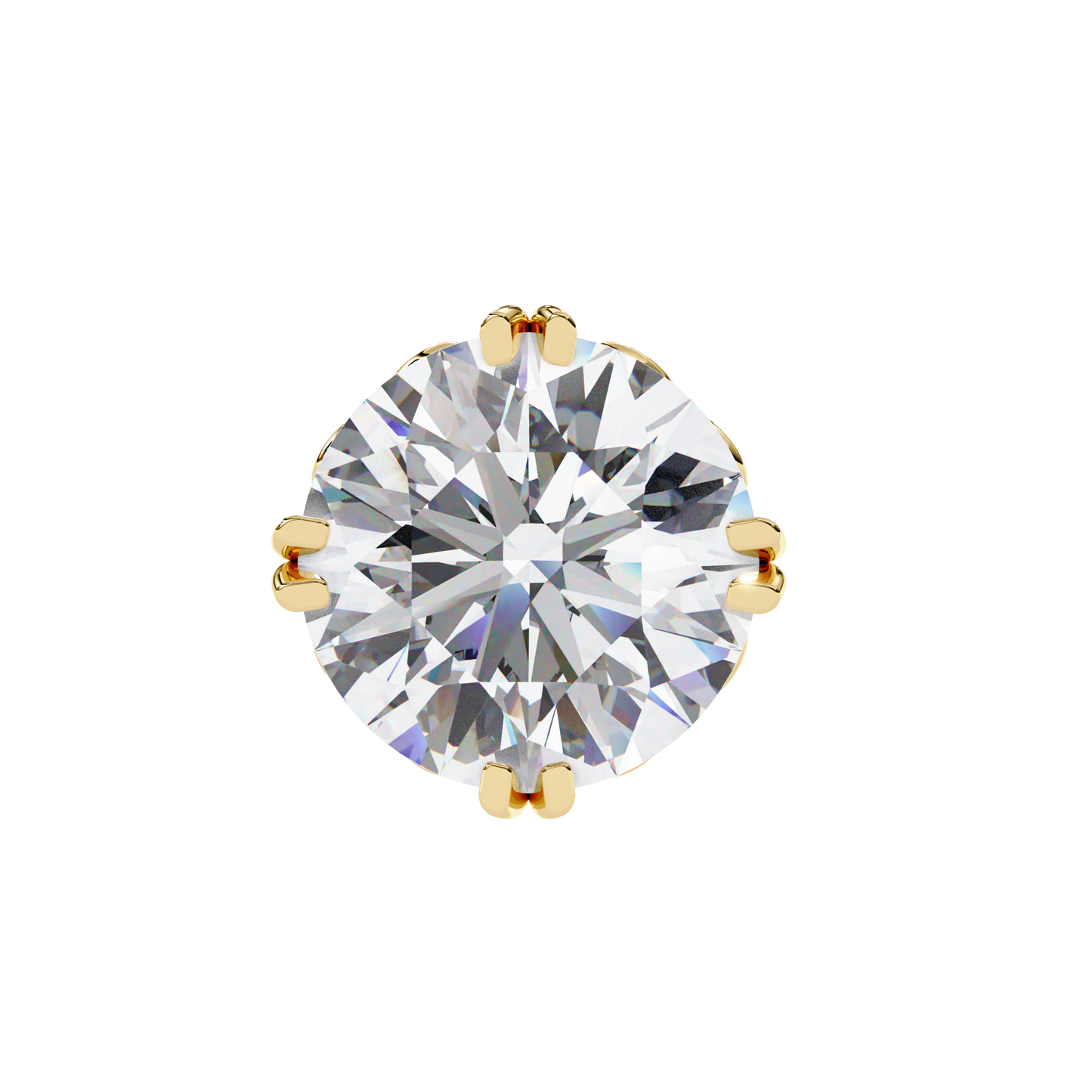 2.57 CTW Round Lab-Grown Diamond Filigree Eight-Prong Stud Earrings in 14K Gold