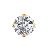 2.57 CTW round lab-grown diamond stud earrings featuring an intricate eight-prong filigree setting in 14K gold.