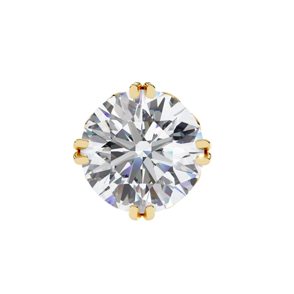 2.57 CTW Round Lab-Grown Diamond Filigree Eight-Prong Stud Earrings in 14K Gold