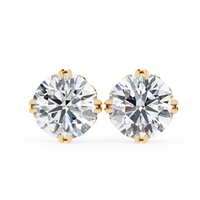 2.57 CTW Round Lab-Grown Diamond Filigree Eight-Prong Stud Earrings in 14K Gold — product image 8