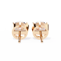 2.57 CTW Round Lab-Grown Diamond Semi-Bezel Stud Earrings in 14K Gold — product image 18