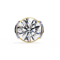 2.57 CTW Round Lab-Grown Diamond Semi-Bezel Stud Earrings in 14K Gold — product image 8