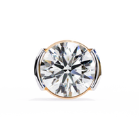 2.57 CTW Round Lab-Grown Diamond Semi-Bezel Stud Earrings in 14K Gold — product image 9