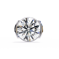 2.57 CTW Round Lab-Grown Diamond Semi-Bezel Stud Earrings in 14K Gold — product image 10