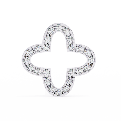 0.24 CTW Lab-Grown Diamond Open Clover Earrings in 14K Gold