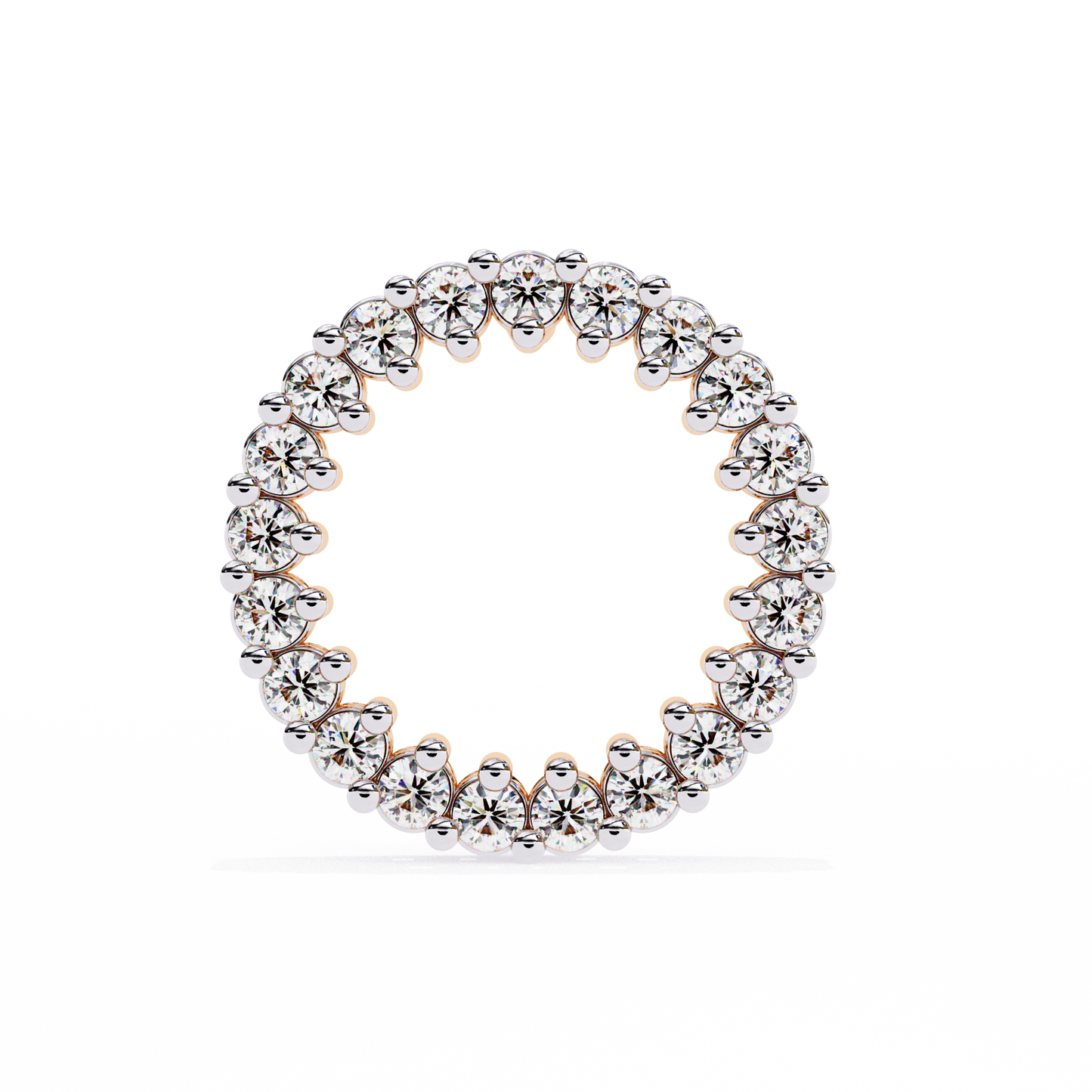 0.30 CTW Lab-Grown Diamond Open Circle Earrings in 14K Gold