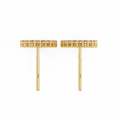 0.30 CTW Lab-Grown Diamond Open Circle Earrings in 14K Gold