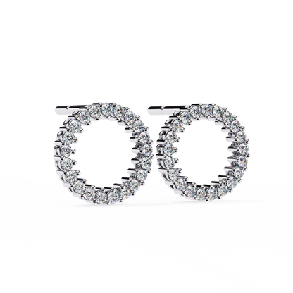 0.30 CTW Lab-Grown Diamond Open Circle Earrings in 14K Gold