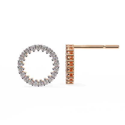 0.30 CTW Lab-Grown Diamond Open Circle Earrings in 14K Gold