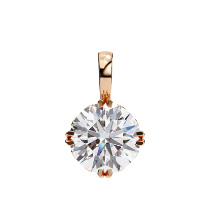 1.80 CT Round Lab-Grown Diamond Vintage Filigree Pendant Necklace in 14K Gold & Platinum
