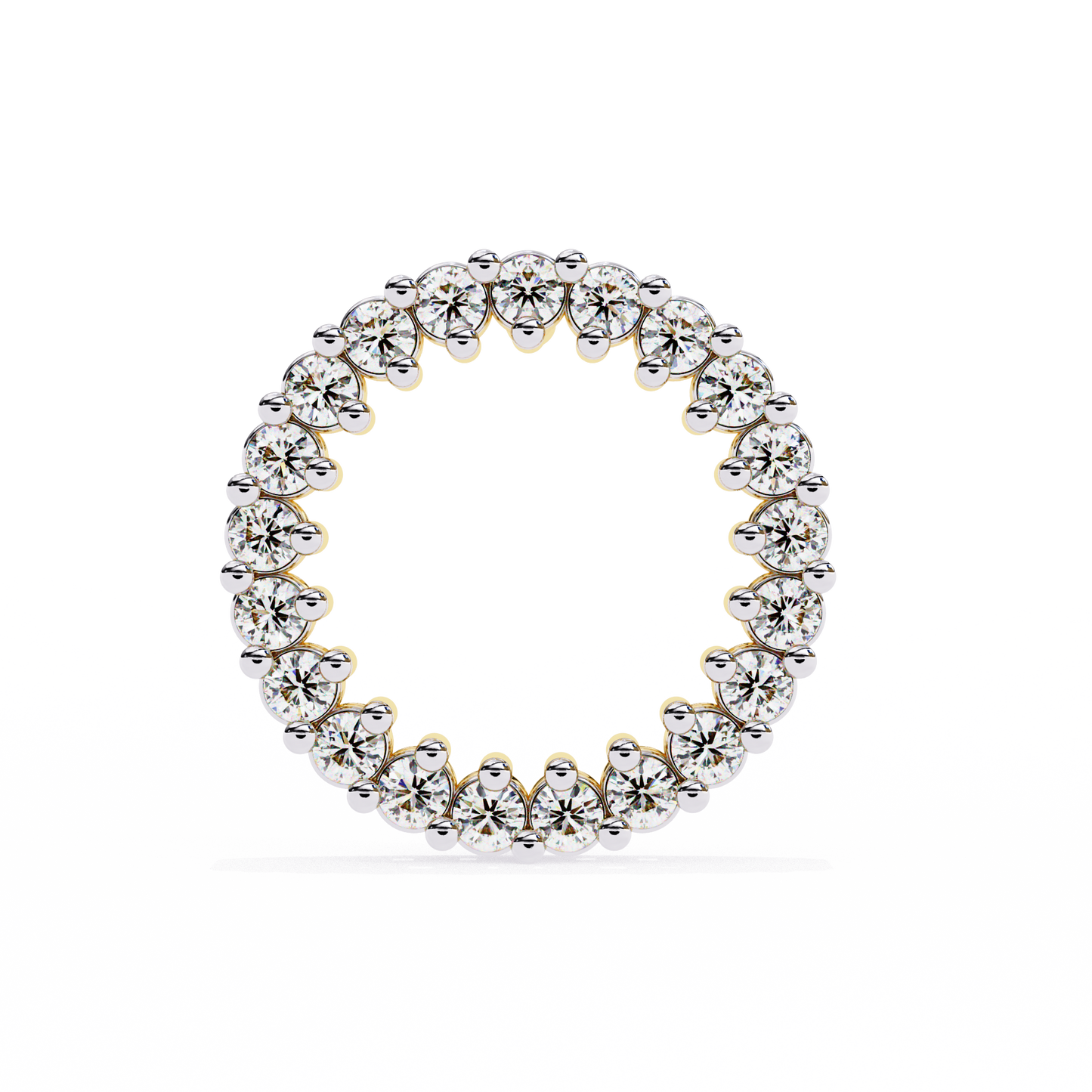 0.30 CTW Lab-Grown Diamond Open Circle Earrings in 14K Gold