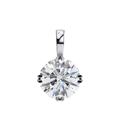 1.80 CT Round Lab-Grown Diamond Vintage Filigree Pendant Necklace in 14K Gold & Platinum