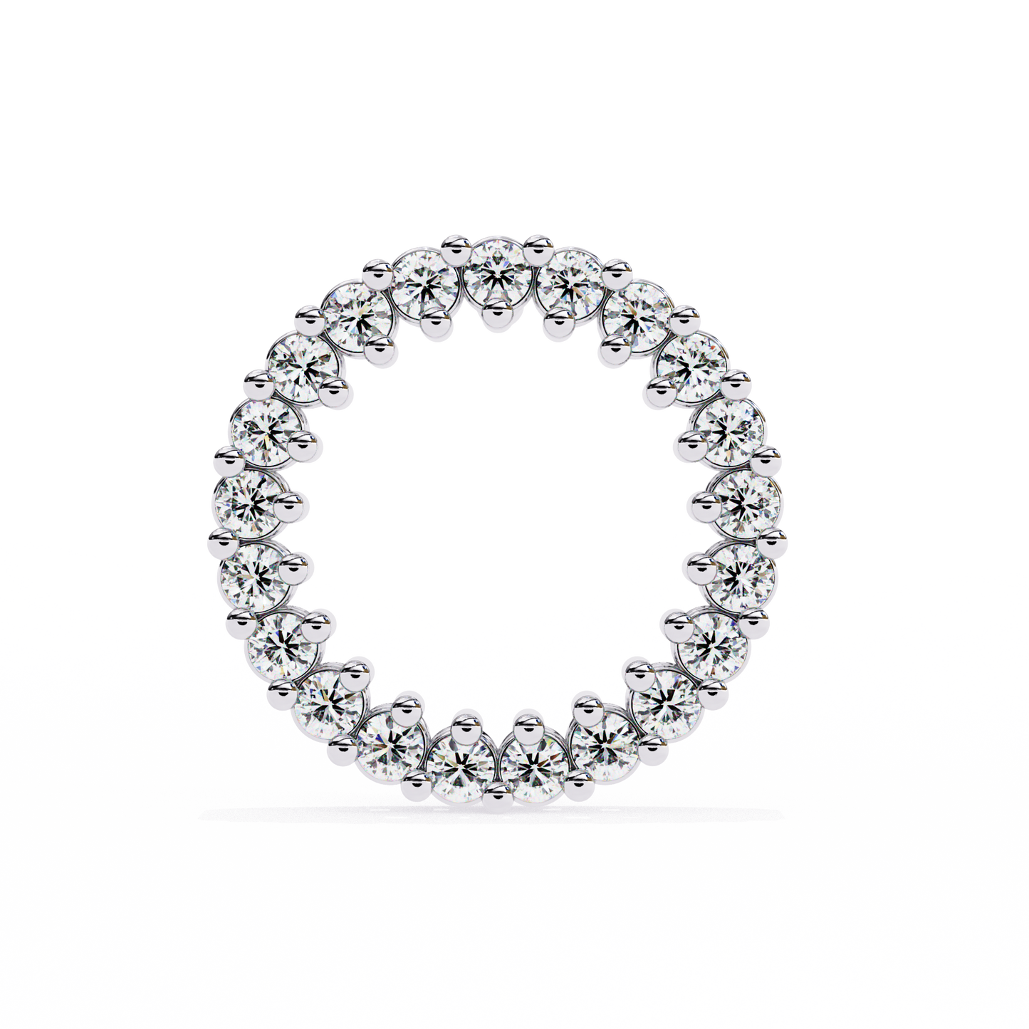 0.30 CTW Lab-Grown Diamond Open Circle Earrings in 14K Gold