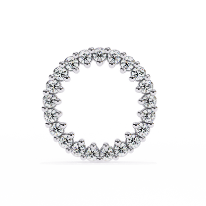 0.30 CTW Lab-Grown Diamond Open Circle Earrings in 14K Gold