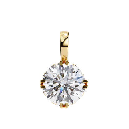 1.80 CT Round Lab-Grown Diamond Vintage Filigree Pendant Necklace in 14K Gold & Platinum