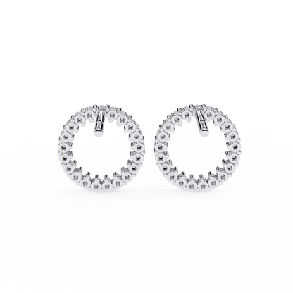 0.30 CTW Lab-Grown Diamond Open Circle Earrings in 14K Gold