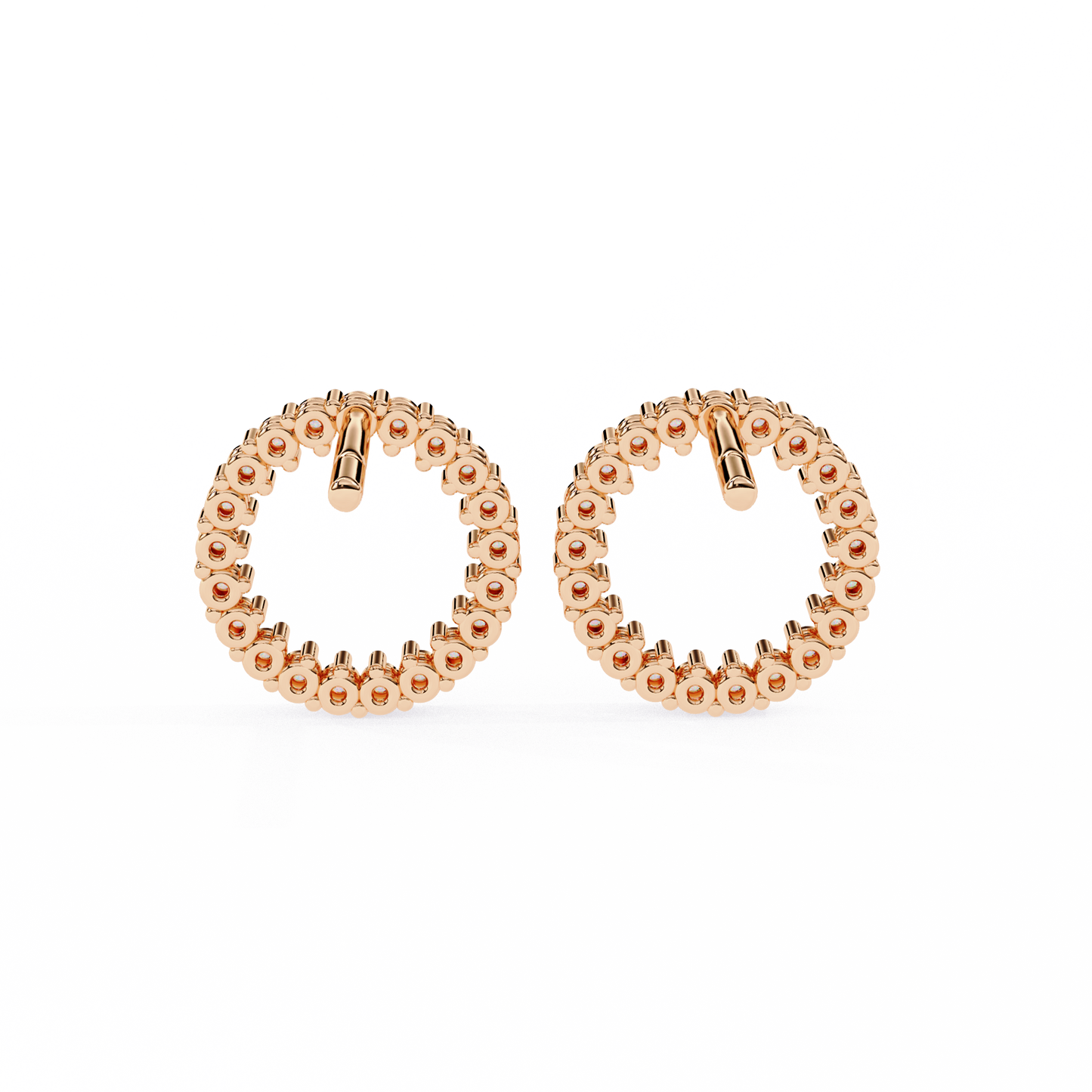 0.30 CTW Lab-Grown Diamond Open Circle Earrings in 14K Gold