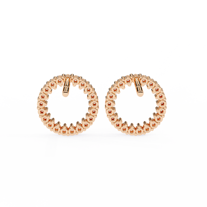 0.30 CTW Lab-Grown Diamond Open Circle Earrings in 14K Gold