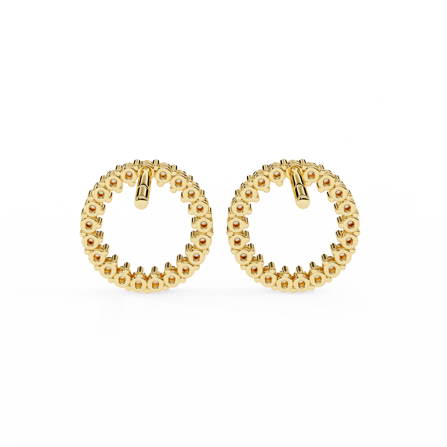 0.30 CTW Lab-Grown Diamond Open Circle Earrings in 14K Gold