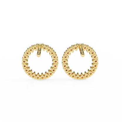 0.30 CTW Lab-Grown Diamond Open Circle Earrings in 14K Gold