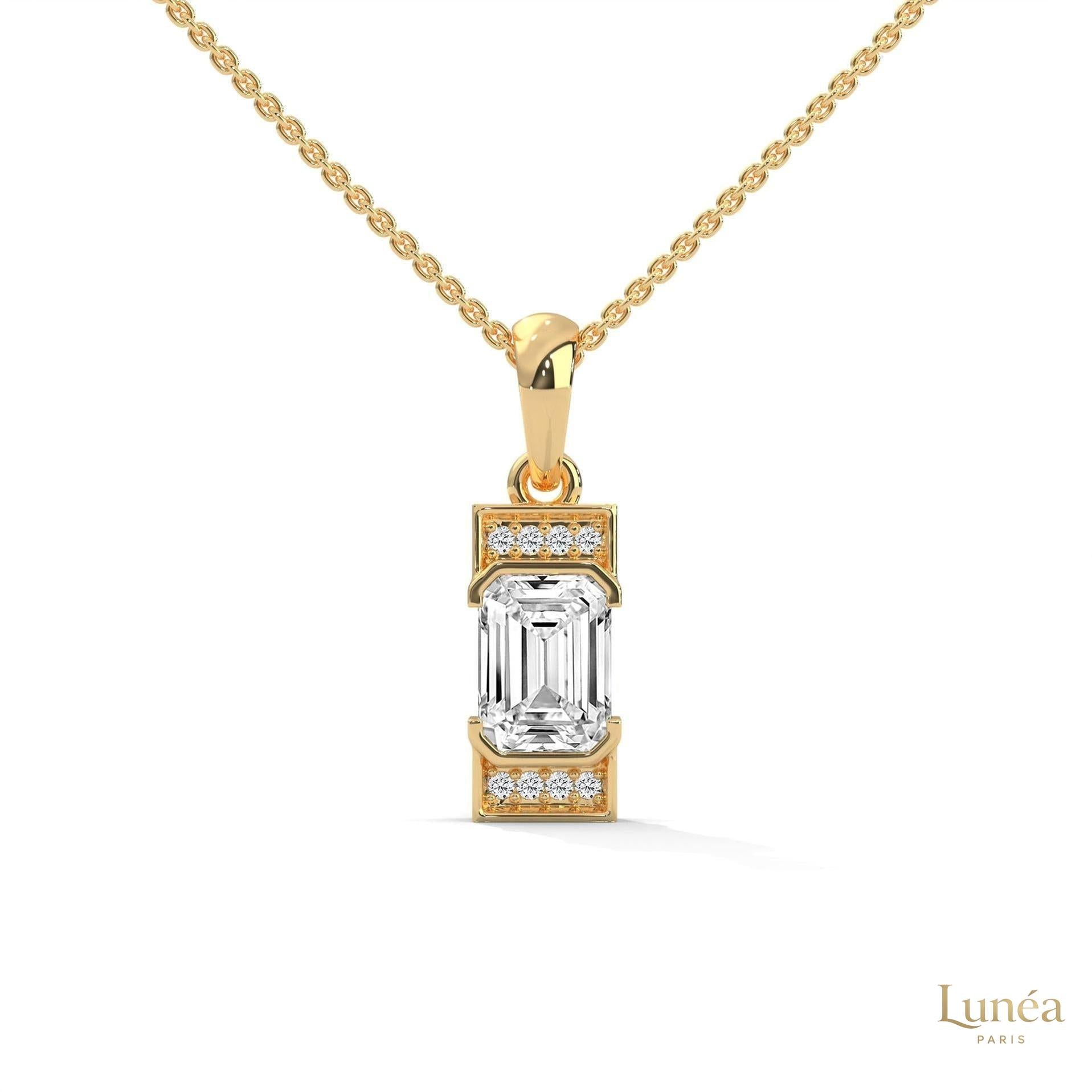 1.0 CT. Emerald-Cut Diamond Pendant